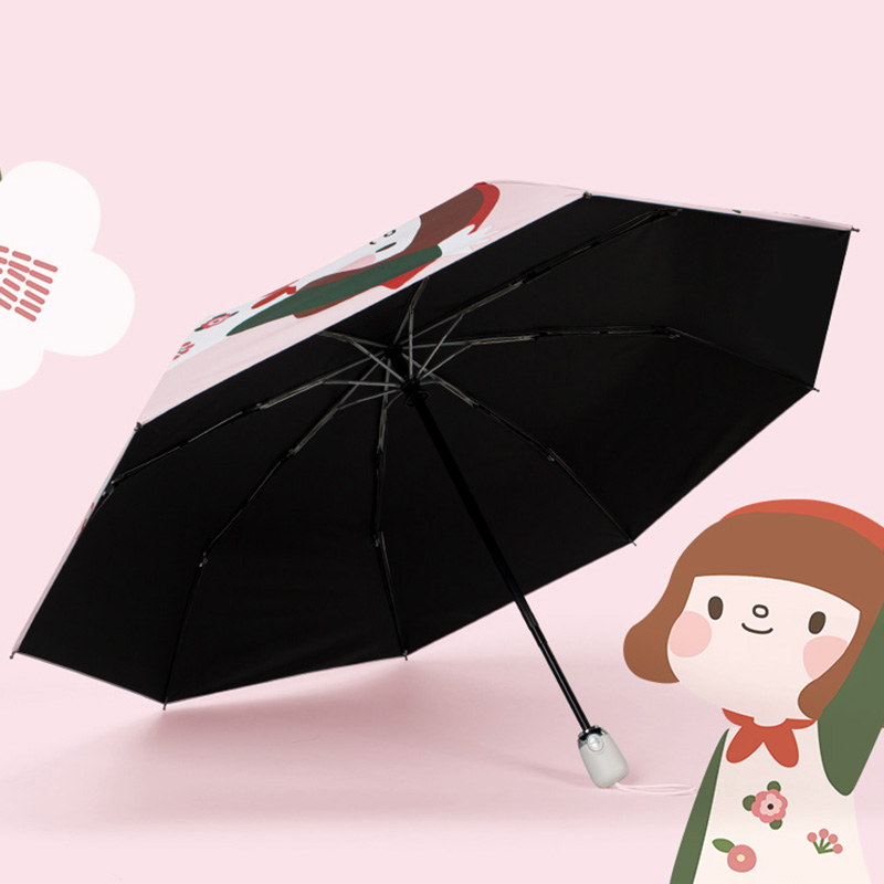 My Daily Unicorn And Flowers Travel Umbrella Auto Open Close UV Protection Windproof Lightweight Umbrella